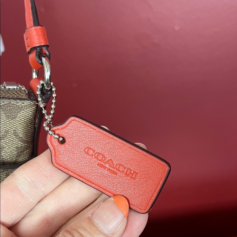 New Coach Crossbody Bag - Brown with orange Accents - Picture 11 of 16